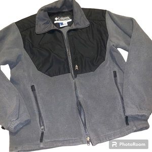 Columbia Grey Zipper Front Lightweight Mens Jacket Size Medium